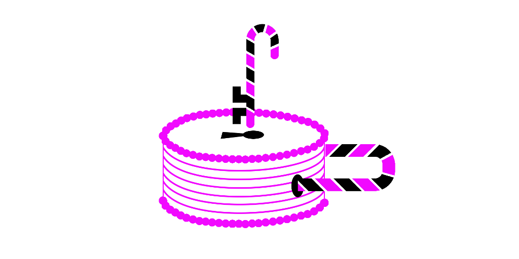 It's a padlock cake opened by a candy cane key